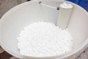 Water softener salt in a system in West Chicago, Illinois